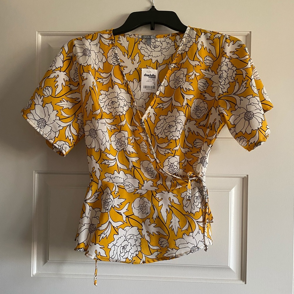 Floral Wrap Peplum Top